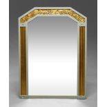 An Art Deco style overmantle mirror, of recent manufacture,