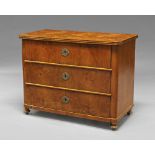A Louis XV elm rectangular chest, the top with reeded edge,