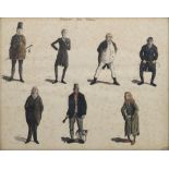 W A Freeman, British, 20th century- ''Characters from Dickens''; watercolour, signed and dated