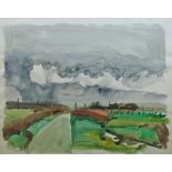 Alistair Grant, British 1925-1997- ''Normandy''; watercolour, signed in pencil, 50.5x62.8cm, (ARR)