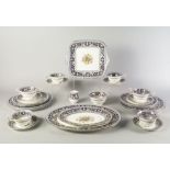 Wedgwood: a Florentine part tea and dinner service, to comprise six dinner plates,