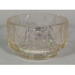 WITHDRAWN A clear glass faceted bowl by Johann Oertel & Co, early 20th century,