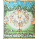 An Indian wall hanging, pishwar,