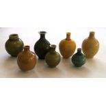 Yuta Segawa, Japanese b.1988, A group of miniature pots in glazed porcelain, each signed on the