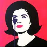 Pure Evil (Charles Uzzell Edwards), British b.1968- ''JFK's Nightmare- First Lady in Rose''; acrylic