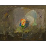 Fred Cuming RA, British b.1930- Clown; gouache, signed, 27.5x36cm, (ARR)