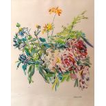 Oskar Kokoschka, Austrian 1888-1990, Flowers; lithograph printed in colours, signed within the print