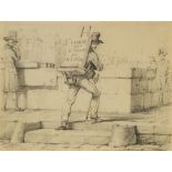 H A Shaw, British, mid 19th century- ''Croquis'' after Horace Vernet; pencil, signed and dated