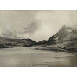 Mabel Catherine Robinson, British b.1875-?- ''Llyn Ogwen''; aquatint, signed in pencil, 20x27.5cm: