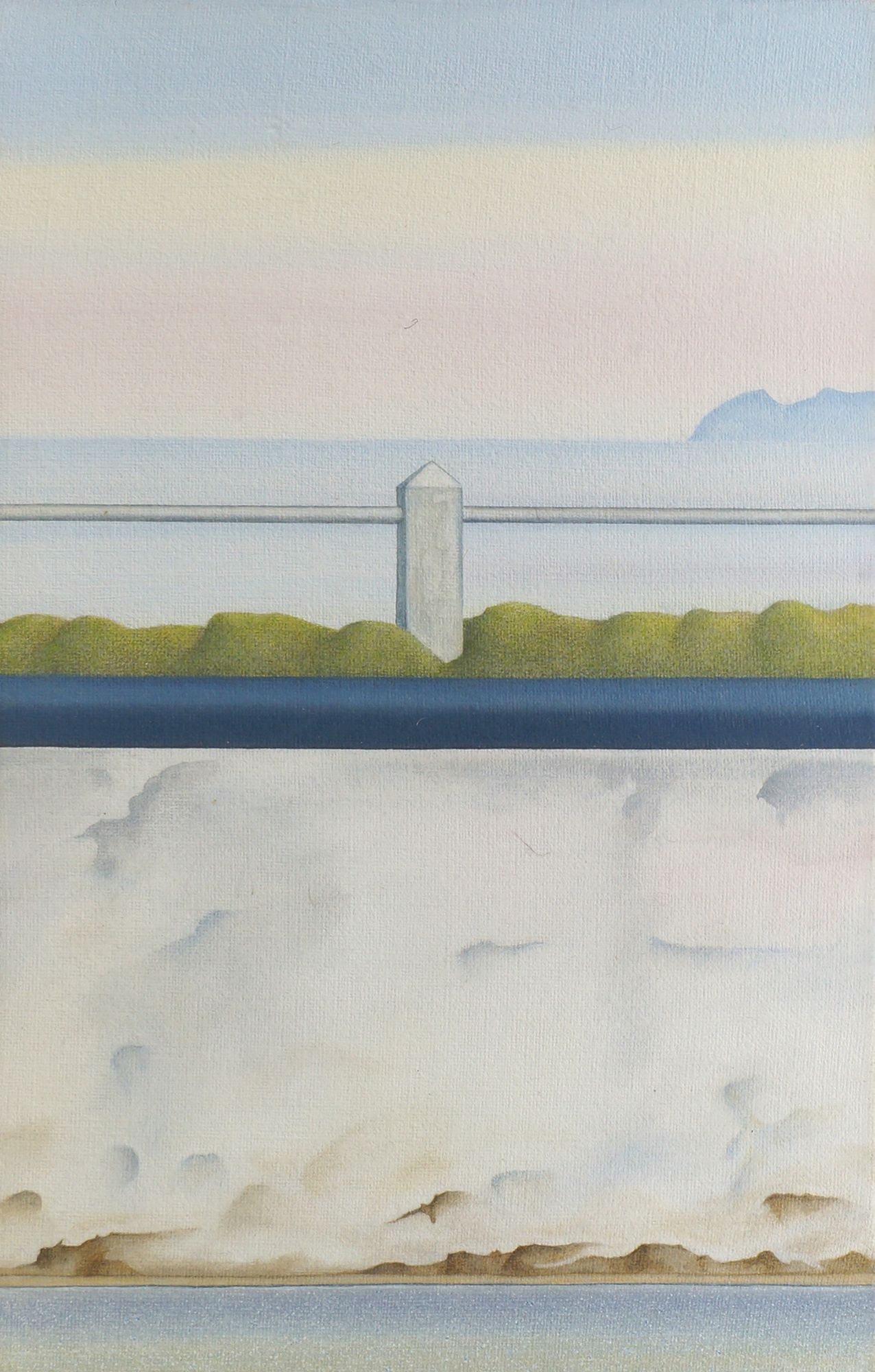 David Anderson, British, mid-late 20th century- ''White Wall'' 1978; oil on canvas, 18x11cm, (ARR)