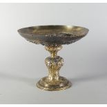 An Elkington and Co. silver plated electro-type tazza, late 19th/early 20th century, the dish