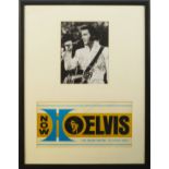 A Souvenir menu from Now Elvis from the Las Vagas Hilton, signed in biro by Elvis Presley in