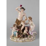 A large Meissen allegorical figure group of a Bacchanal celebration, late 19th/early 20th century,