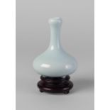 A Chinese porcelain clair-de-lune garlic-head vase, Republic,