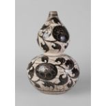 A Chinese Song style Cizhou double gourd vase, late 19th/early 20th century,