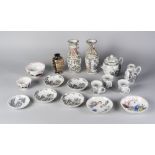 A Chinese export porcelain part tea set, late 18th century,