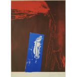 Bruce Mclean, British b. 1944- Untitled figurative composition; screenprint in colours, signed,