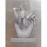 Marc Quinn, British b.1964- ''Sphinx (Silver Leaf)'', 2012; screenprint with glaze and silver