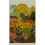 Simon King, British late 20th/early 21st century- ''Autumn''; screenprint in colours, signed and
