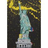 Mr Brainwash (Thierry Guetta), French b.1966- ''Liberty'', 2009; screenprint in colours on hand torn