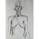 Alberto Giacometti, Swiss 1901-1966- ''Bust of a Nude'' 1961; lithograph, published in ''Derrière le