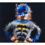 Marcus Harvey, British b.1963- ''Batman''; giclée print in colors on white velvet Hahnemühle