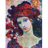 Ernst Fuchs, Austrian 1930-2015- ''Mädchen Mit Roter Haube'', 2012; giclee printed in colours on