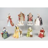 A collection of Royal Doulton limited edition figures of Henry VIII and his wives, comprising,