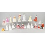 A large group of Royal Doulton and other figures, to comprise Spring Time HN4586, Autumn Stroll