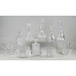 A harlequin suite of Waterford glass, to comprise ten wine glasses, 22cm high, six hock glasses 19cm