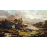 Frederick Carlton, British act.1895-1899- View in Cumberland, possibly Thirlmere; oil on canvas,