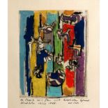 Endre Nemes, Hungarian 1909-1985- Untitled abstract; mixed media on paper, signed, further inscribed