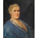 Attributed to Joseph Ratcliffe Skelton, British 1865-1927- Portrait of Great, Great Aunt Minnie; oil