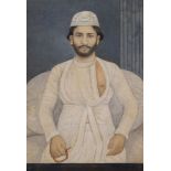 A portrait of a young man, Company School, Lucknow, 19th century, gouache on paper,