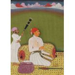 A seated prince, Bikaner, late 18th century, gouache on paper,