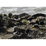 Sir Kyffin Williams RA, Welsh 1918-2006- ''Nanmor''; lithograph printed in colours,