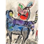 Marc Chagall Russian 1887-1985- "La Vache Bleue" 1967; lithograph printed in colours,