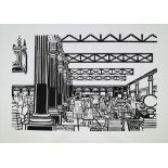 Edward Bawden CBE RA, British 1903-1989- ''Billingsgate''; lithograph,