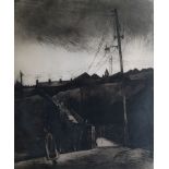 George Chapman, British 1908-1994- "The Bridge"; etching on wove,