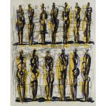 Henry Moore OM CH FBA RBS, British 1898-1986- "Thirteen Standing Figures" [Cramer 41],