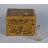 A Continental wooden perfumers casket, mid/late 19th century,