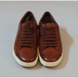 Thirty-five pairs of men's designer shoes, to include Prada, Ferragamo, Gucci, Zegna, Helmut Lang,