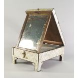 An Ottoman mother-of-pearl mounted mirror casket, Turkey, 19th century, of rectangular casket form,