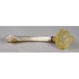 An Indian hardstone and agate spoon, late 20th/early 21st century,