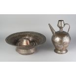 An Ottoman tinned copper water or oil ibriq, Turkey, 19th century,