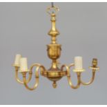 A Neoclassical taste five light chandelier, mid/late 20th century,