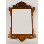 A Chippendale taste mahogany pierced mirror, late 19th century, of scrolling outline, 64.