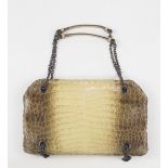 Bottega Venetta, crocodile skin effect handbag/shoulder bag,