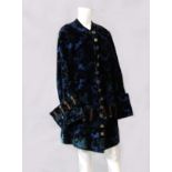 A Victorian gentleman's 18th century style theatrical cut velvet coat,