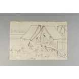 A group of prepatory cartoons for paintings, Rajasthan, 19th century, ink on paper,